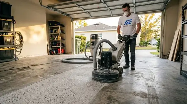 Diamond grinding concrete surface preparation