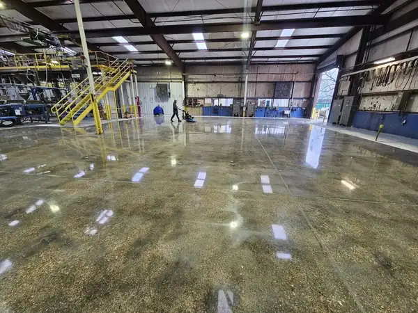 Industrial coated concrete floor