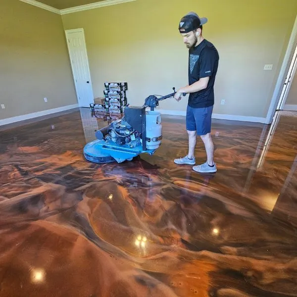 Metallic flooring system, Wildwood, MO